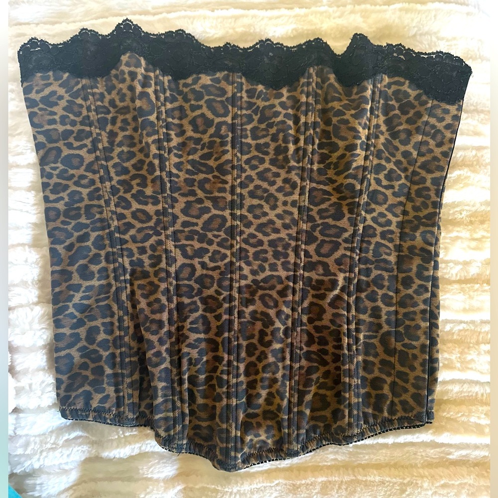 Victoria’s Secret leopard print, bustier- size small